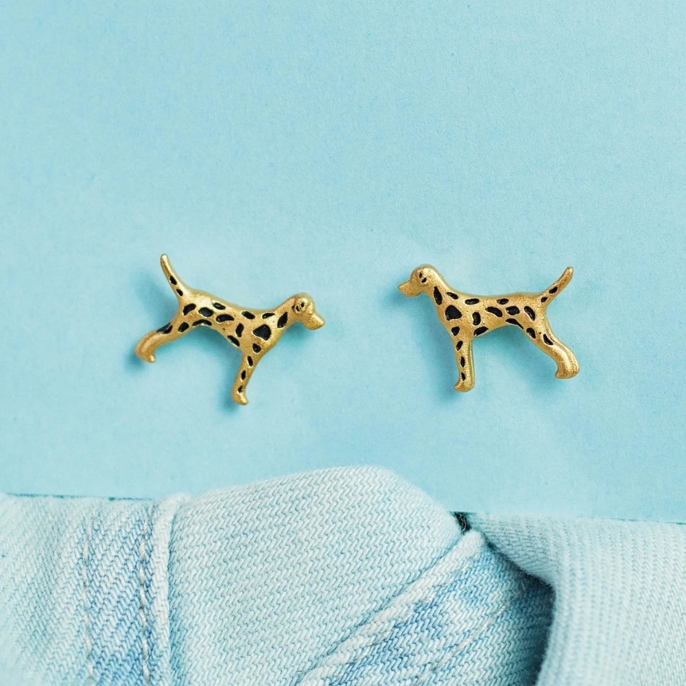 Dalmatian Polka Print Earrings